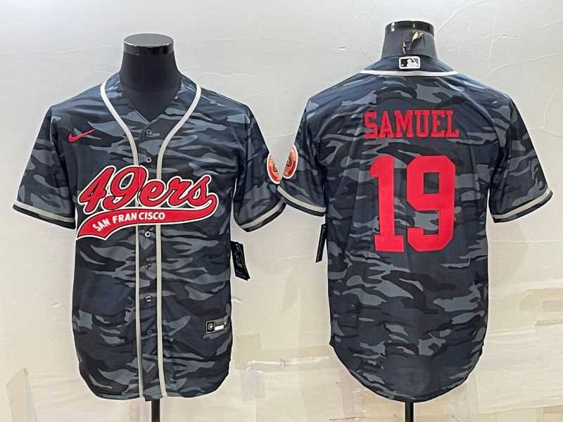 Men's San Francisco 49ers #19 Deebo Samuel Grey Camo With Patch Cool Base Stitched Baseball Jersey,We sell and wholesale Men's San Francisco 49ers #19 Deebo Samuel Grey Camo With Patch Cool Base Stitched Baseball Jersey on line form chian!